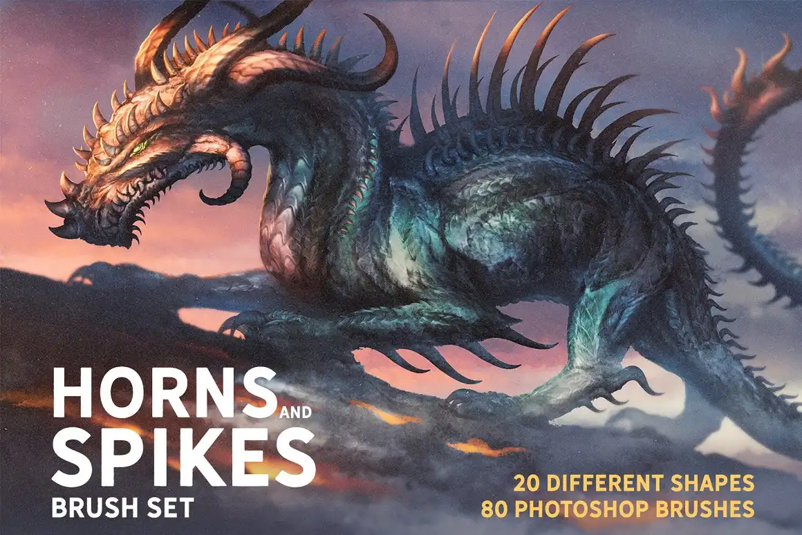 Horns and spikes brush set