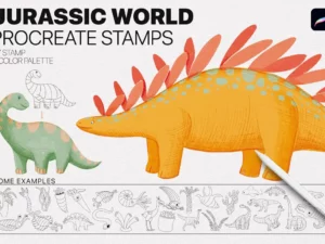 jurassic world procreate stamp 54825