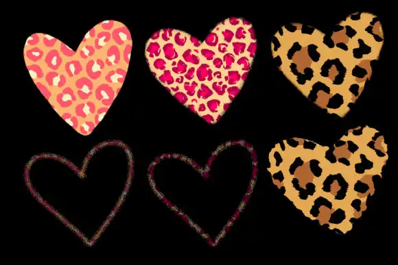 Leopard Love Heart Brush Stroke Clipart 4 leopard love heart brush stroke clipart 1 48383