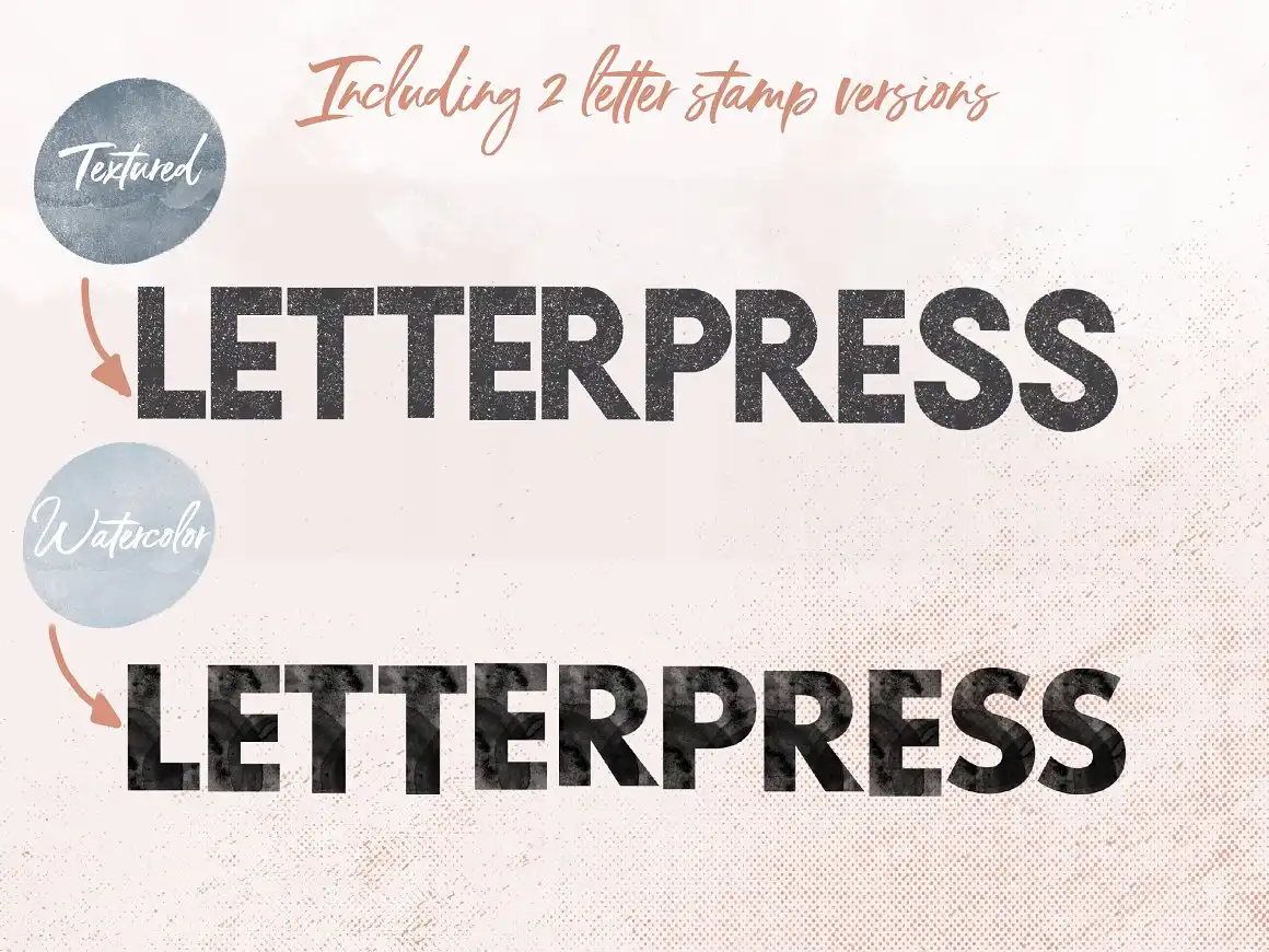 LETTER PRESS Brushset - Procreate 5 letter press brushset procreate img 1225 47107