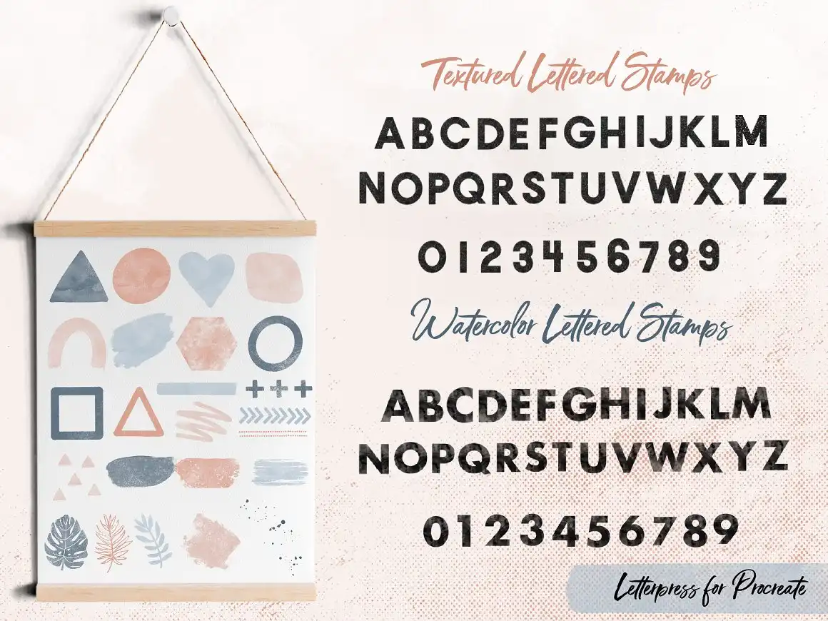 LETTER PRESS Brushset - Procreate 6 letter press brushset procreate img 1228 47102