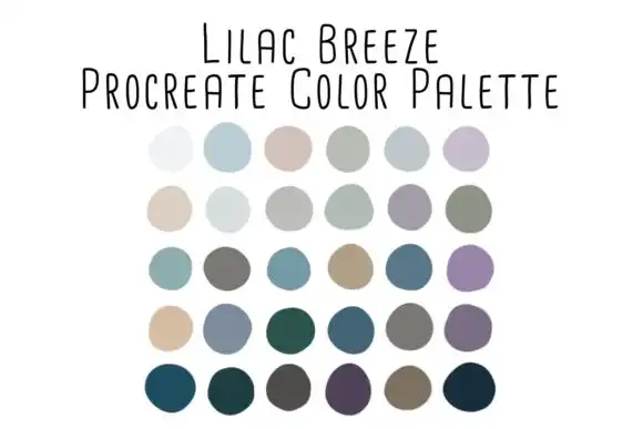 Lilac Breeze Procreate Color Palette