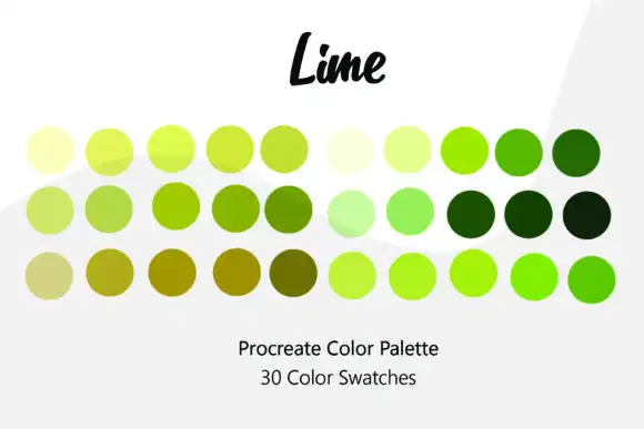 Lime Procreate Color Palette