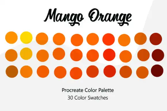 Mango Orange Procreate Color Palette
