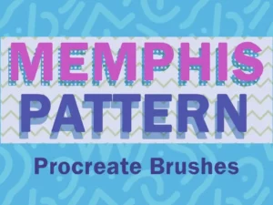 memphis pattern procreate brushes 60407