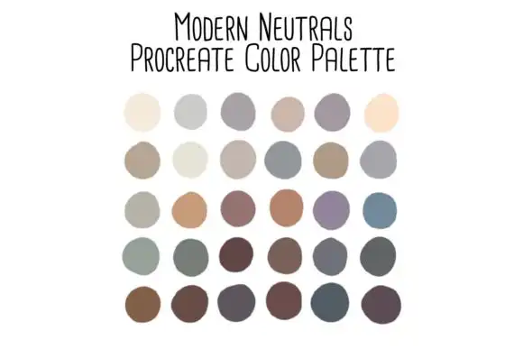 Modern Neutrals Procreate Color Palette