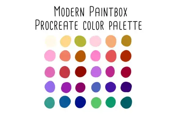 Modern Paintbox Procreate Color Palette