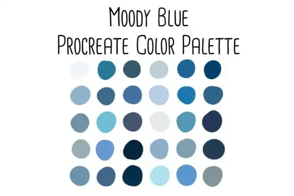 Moody Blue Procreate Color Palette