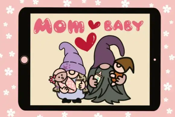 MOTHER’ S DAY GNOME Procreate Brushes St 15 mother s day gnome procreate brushes st graphics 9384212 4 580x387 57380