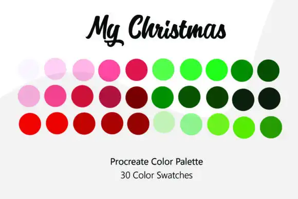 My Christmas Procreate Color Palette