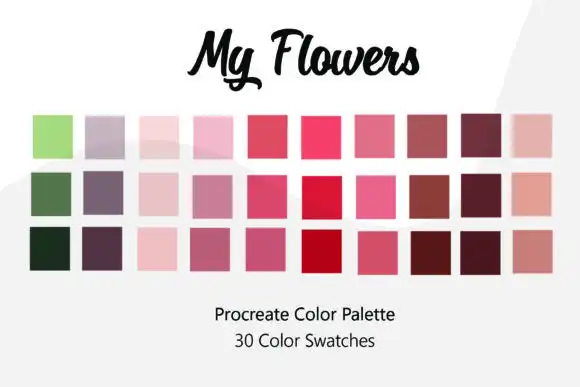 My Flowers Procreate Color Palette