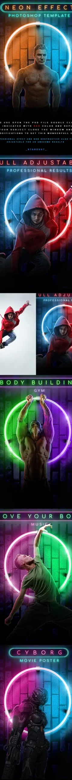Neon Effect - Photoshop Template