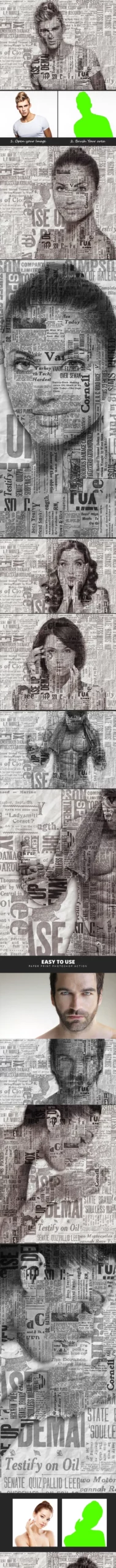 Paper Print Photoshop Action