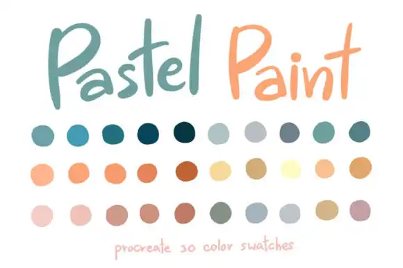 Pastel Paint Procreate color palettes