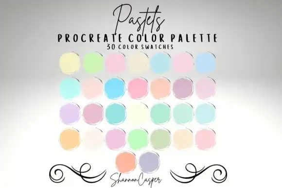 Pastel procreate color palette