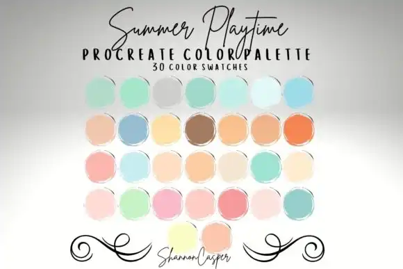 Pastel Procreate Color Palette - Summer Playtime