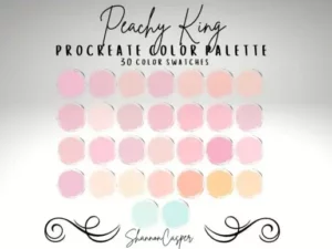 peach and mint procreate color palette graphics 7809130 1 1 580x387 52084