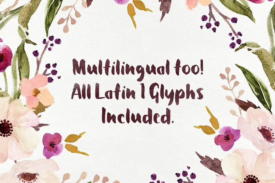 Petal - Brush Font 5 petal brush font (4) 58398