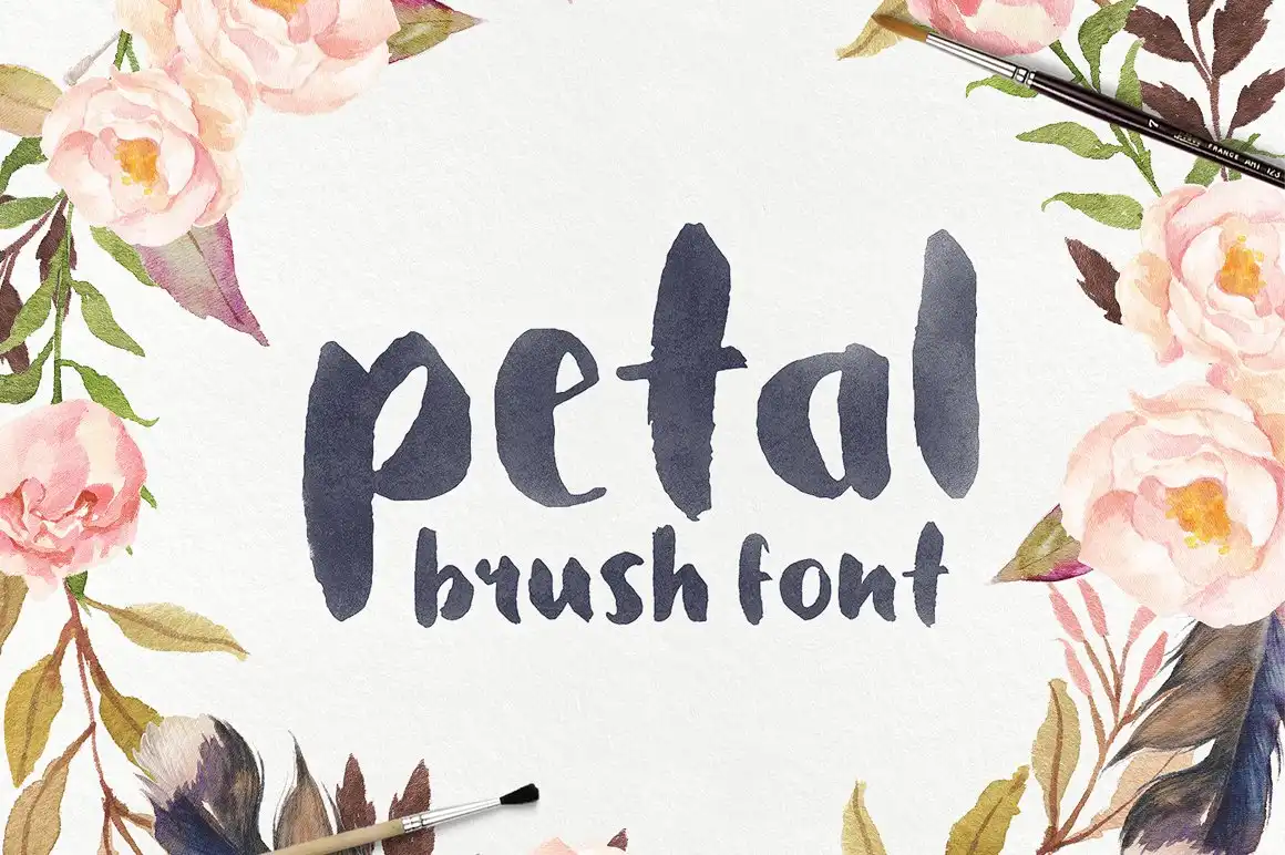 Petal - Brush Font 1 petal brush font 58364