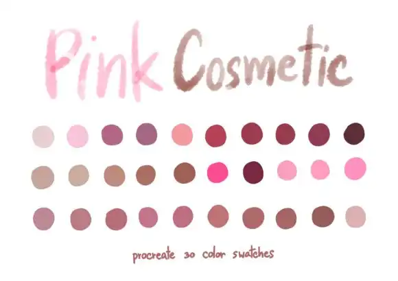 Pink Cosmetic Procreate Color Palette