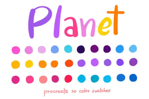 Planet Procreate color palettes