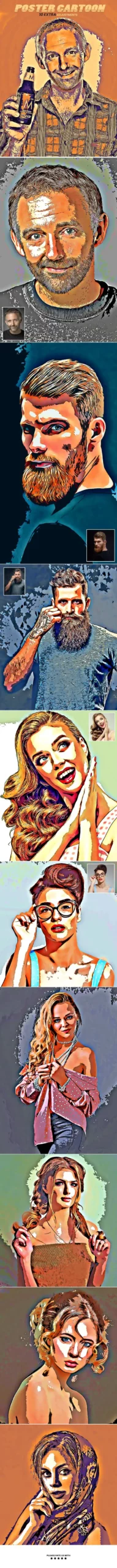 Poster Cartoon Photoshop Action