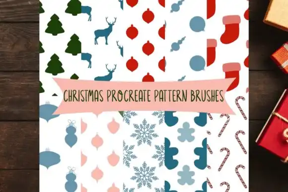 Procreate Brush Set Christmas Patterns