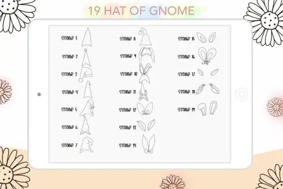 Procreate Brush Stamp-Colorful Gnome 61 5 procreate brush stampcolorful gnome 61 graphics 8465893 7 580x387 48118