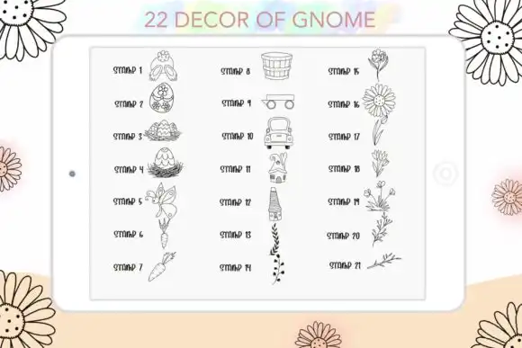 Procreate Brush Stamp-Colorful Gnome 61 4 procreate brush stampcolorful gnome 61 graphics 8465893 8 580x387 48274