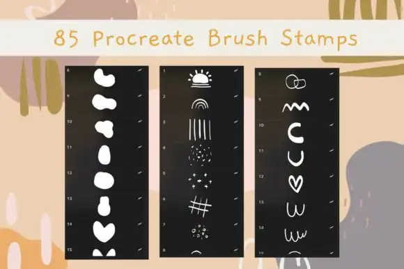 Procreate brush stamps abstract shapes 6 procreate brush stamps abstract shapes graphics 16844913 3 580x387 47782