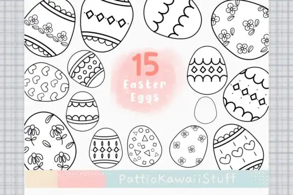 Procreate Brush Stamps Boho Easter Eggs