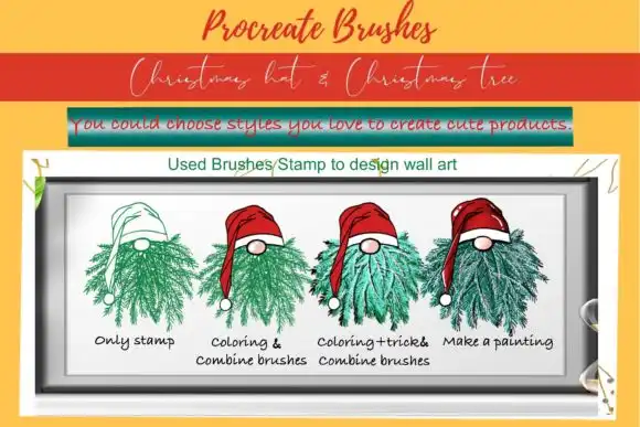Procreate Brushes Christmas Hat & Christ 6 procreate brushes christmas hat & christ 2 57315