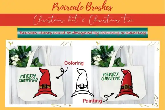 Procreate Brushes Christmas Hat & Christ 10 procreate brushes christmas hat & christ 4 56979