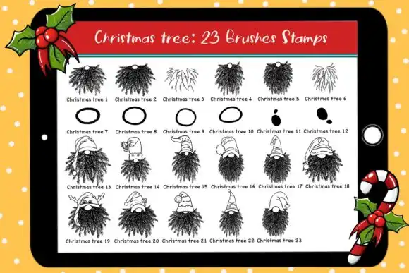 Procreate Brushes Christmas Hat & Christ 4 procreate brushes christmas hat & christ 6 57542