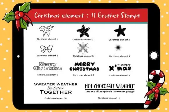 Procreate Brushes Christmas Hat & Christ 9 procreate brushes christmas hat & christ 8 57124
