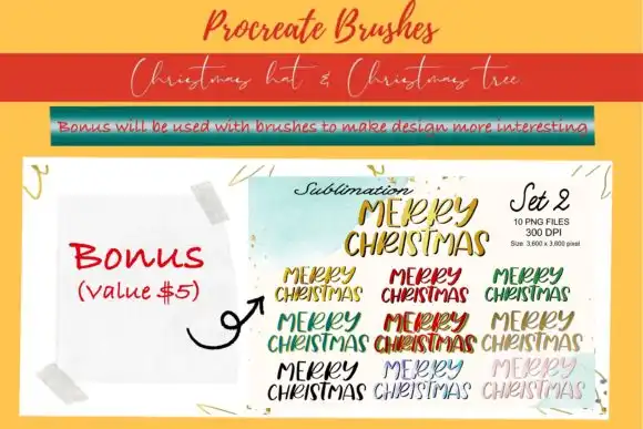 Procreate Brushes Christmas Hat & Christ 7 procreate brushes christmas hat & christ 9 57307