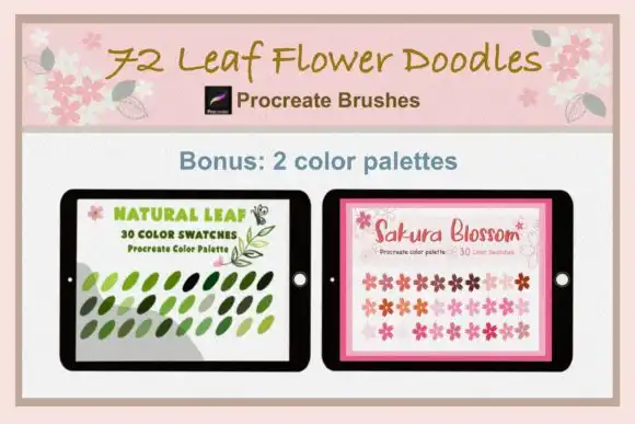 Procreate Brushes Leaf Flower Doodles 6 procreate brushes leaf flower doodles graphics 26558934 10 580x387 56589