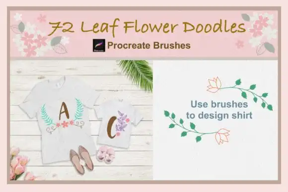 Procreate Brushes Leaf Flower Doodles 14 procreate brushes leaf flower doodles graphics 26558934 3 580x387 56261