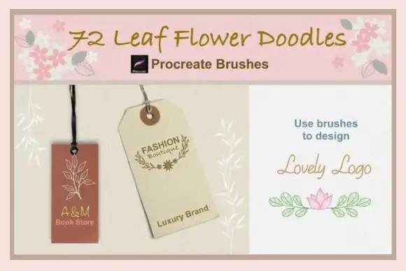 Procreate Brushes Leaf Flower Doodles 17 procreate brushes leaf flower doodles graphics 26558934 4 580x387 (1) 55996