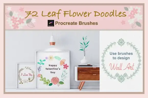 Procreate Brushes Leaf Flower Doodles 9 procreate brushes leaf flower doodles graphics 26558934 6 580x387 (1) 56358