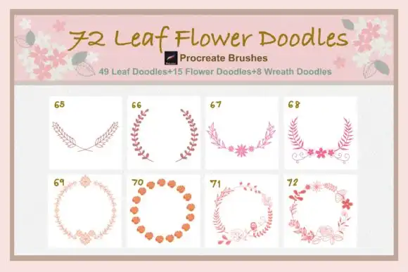 Procreate Brushes Leaf Flower Doodles 11 procreate brushes leaf flower doodles graphics 26558934 9 580x387 (1) 56280