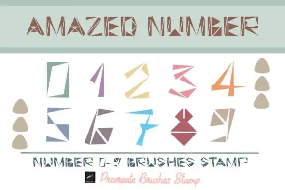 Procreate Brushes Stamp Amazed Number 9 procreate brushes stamp amazed number 56011