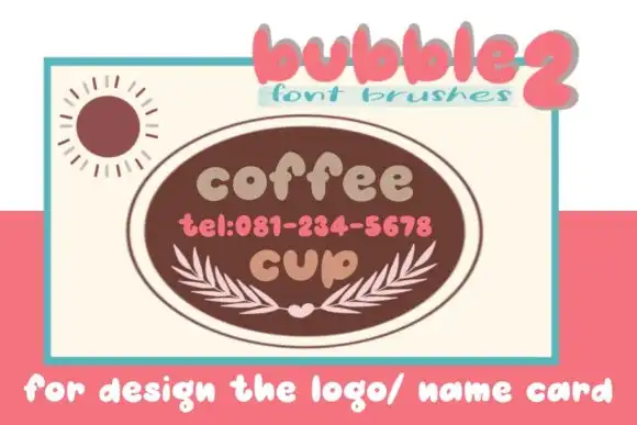 Procreate Brushes Stamp Bubble 2 Font
