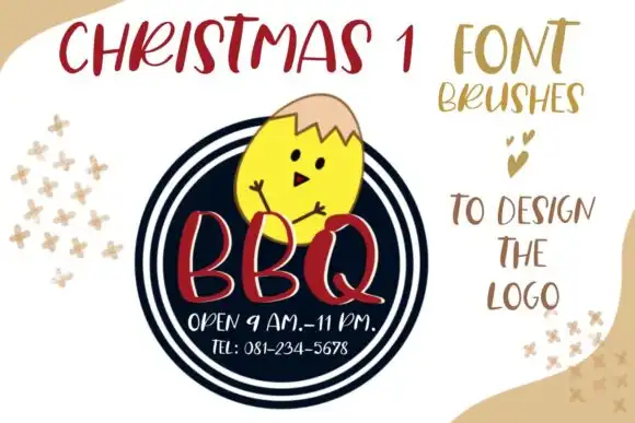 Procreate Brushes Stamp Christmas 1 Font