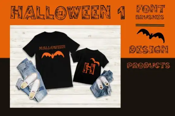 Procreate Brushes Stamp Halloween 1 Font
