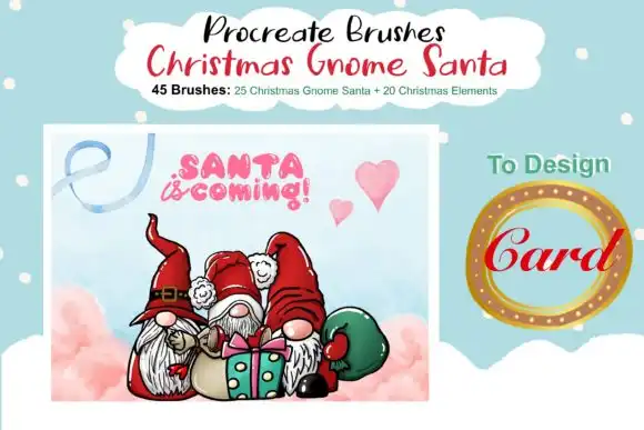 Procreate Christmas Gnome Santa Brushes