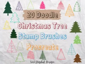 procreate christmas tree stamp brushes graphics 7108214 1 1 580x387 52836
