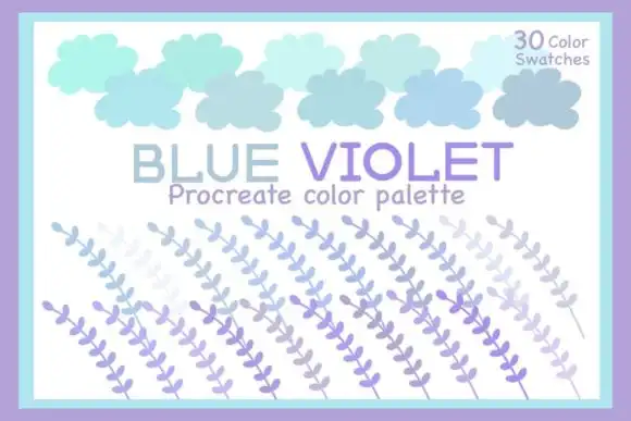 Procreate Color Palette Blue Violet