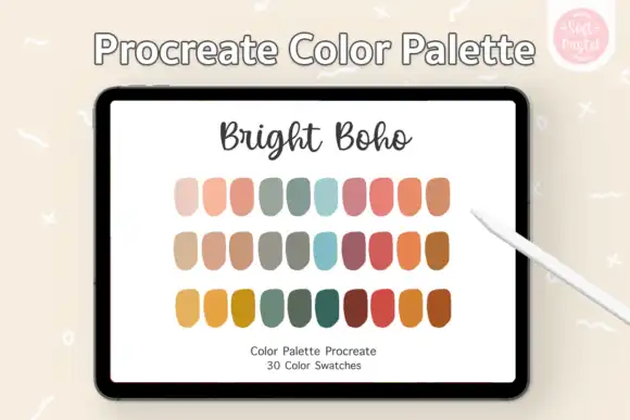 Procreate Color Palette Bright Boho