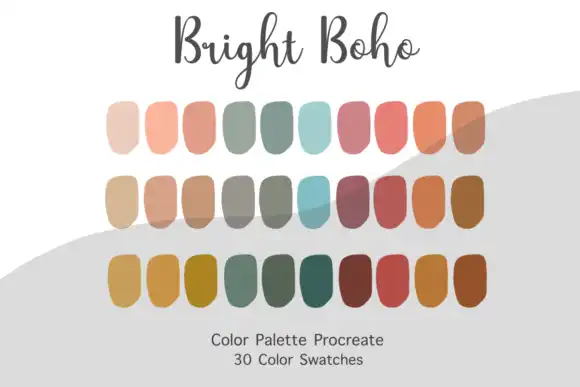 Procreate Color Palette Bright Boho 4 procreate color palette bright boho graphics 7408886 2 580x387 51697